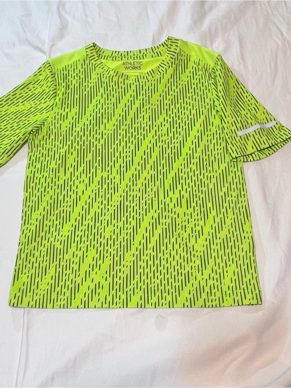 Athletic Works Neon Yellow-Green Active Kids Tee